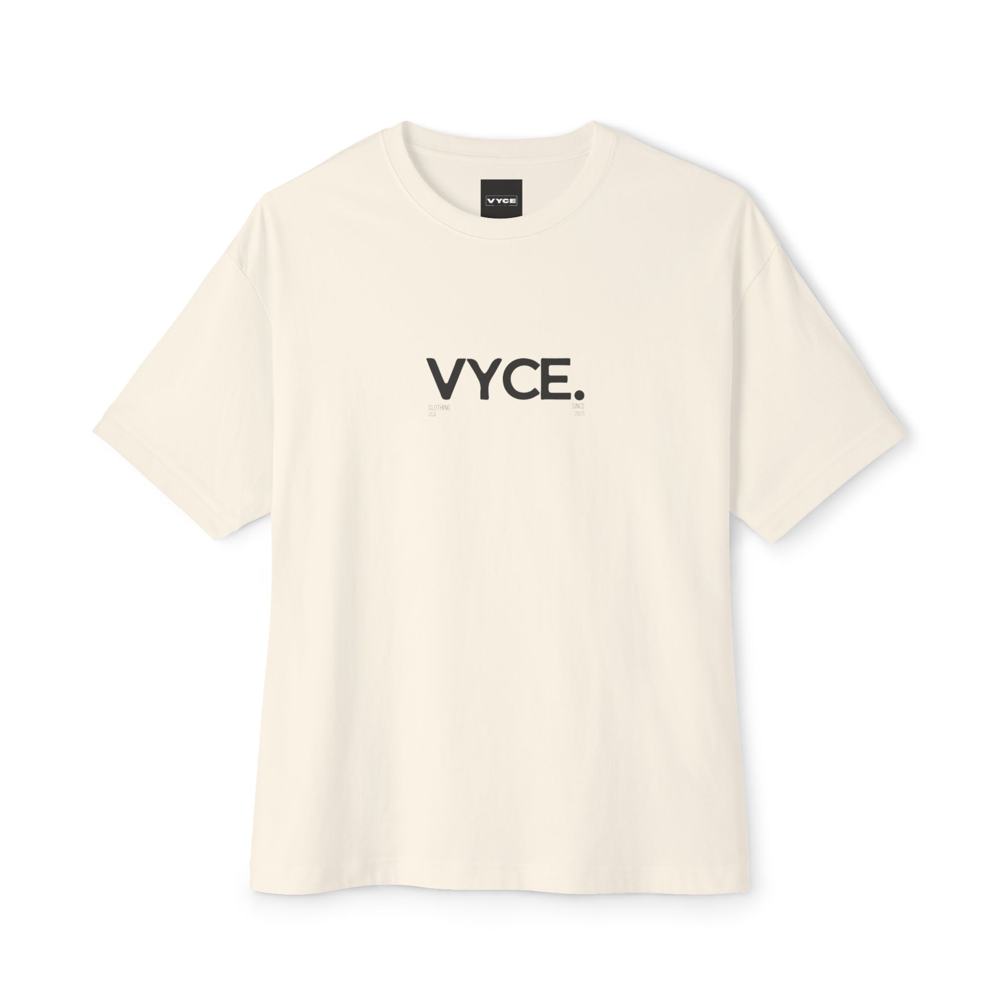 Copy of Vyce. Minimalist Logo Tee Front Print — Oversized Boxy T-Shirt