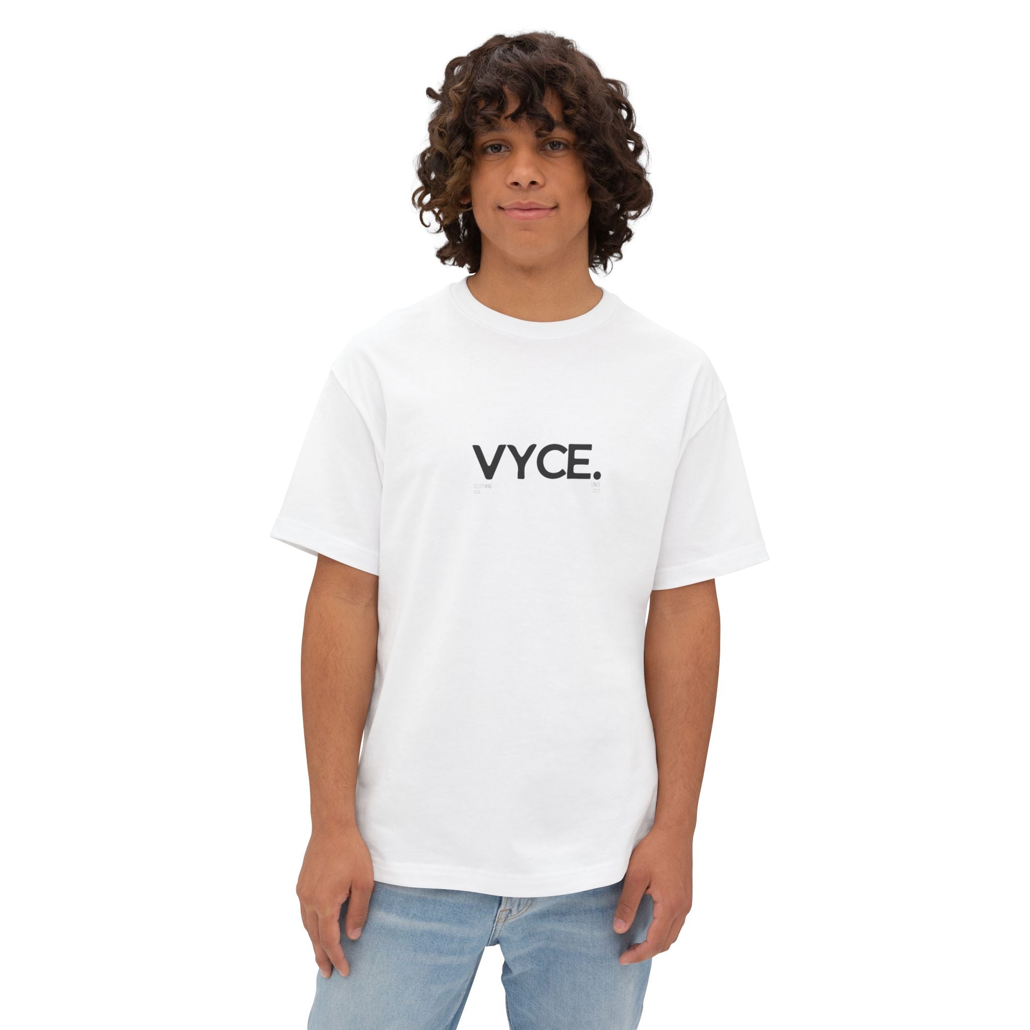 Copy of Vyce. Minimalist Logo Tee Front Print — Oversized Boxy T-Shirt