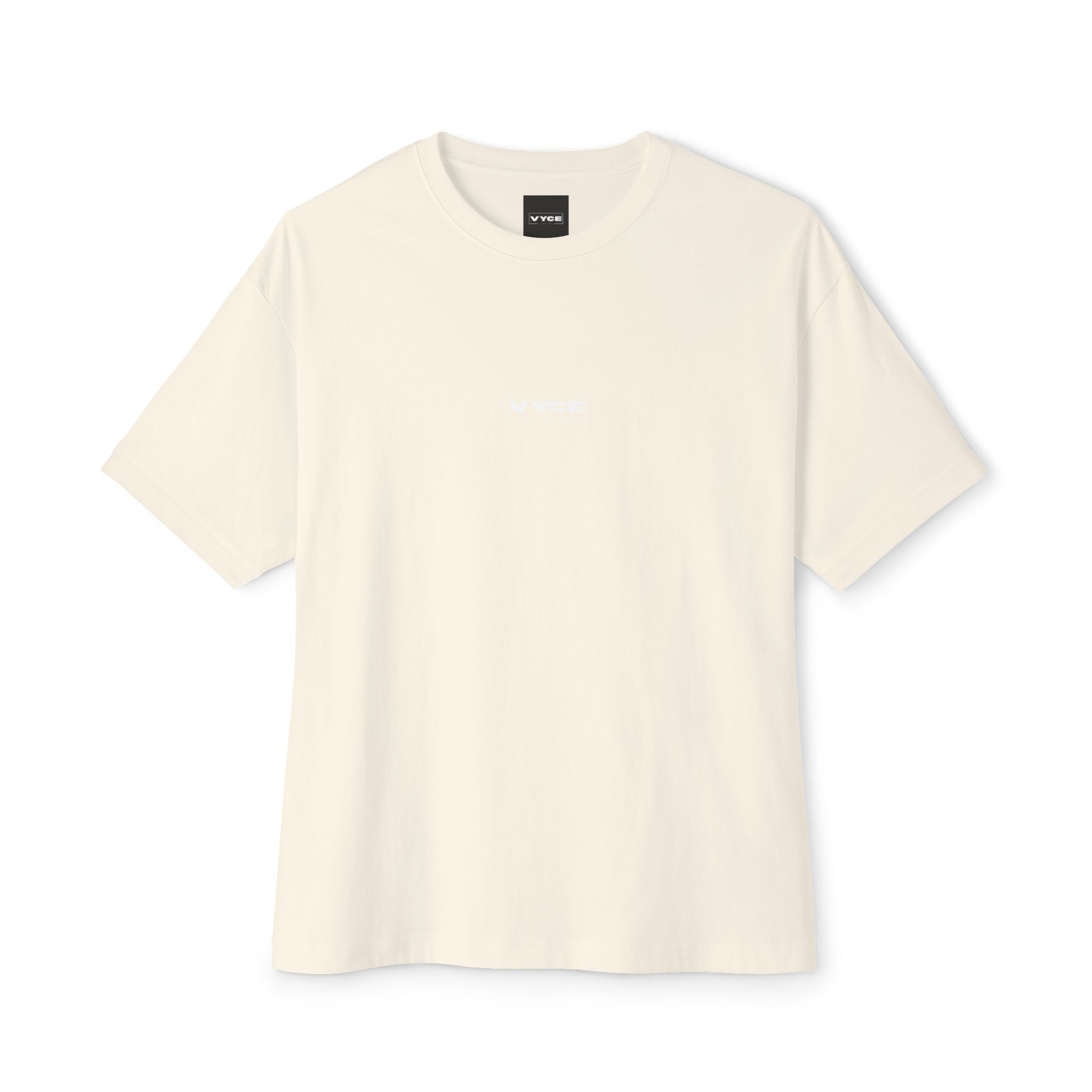 Copy of Vyce Blank Box Logo w/meaning Minimalist Logo Tee Front & Back Print — Oversized Boxy T-Shirt